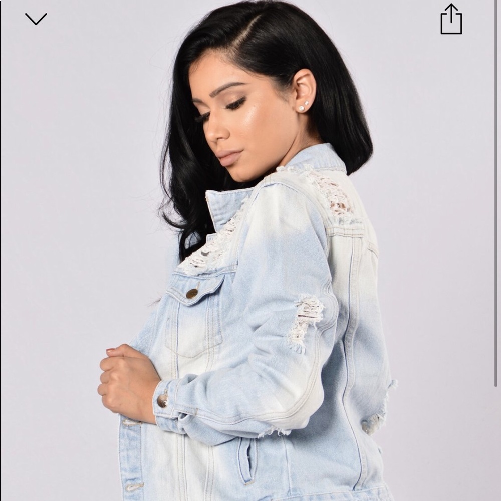 Fashion Nova Iconic Denim Jacket - Light